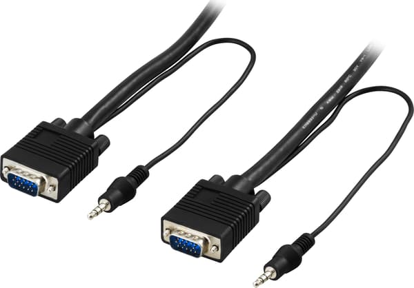 Monitorkabel RGB HD15mama uden ben 9 med 3,5 mm lyd 20m
