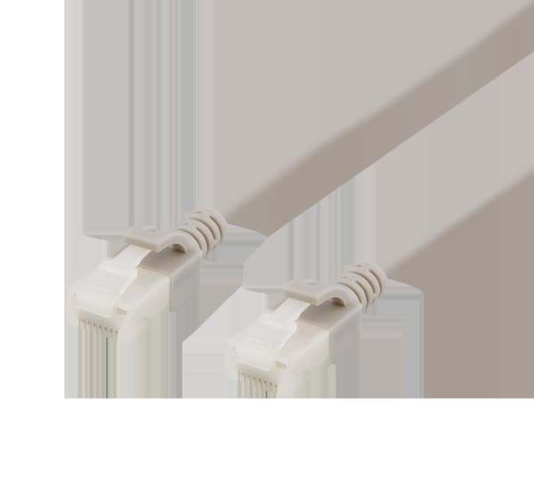 U/UTP Cat6a patchkabel, smal, 3,5 mm diameter, 1m, grå