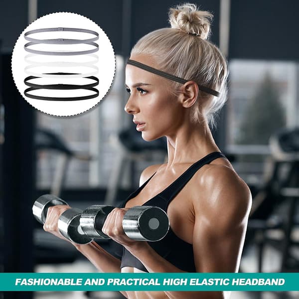 Sportpannband - Elastiska pannband med silikonfoder för sport och yoga