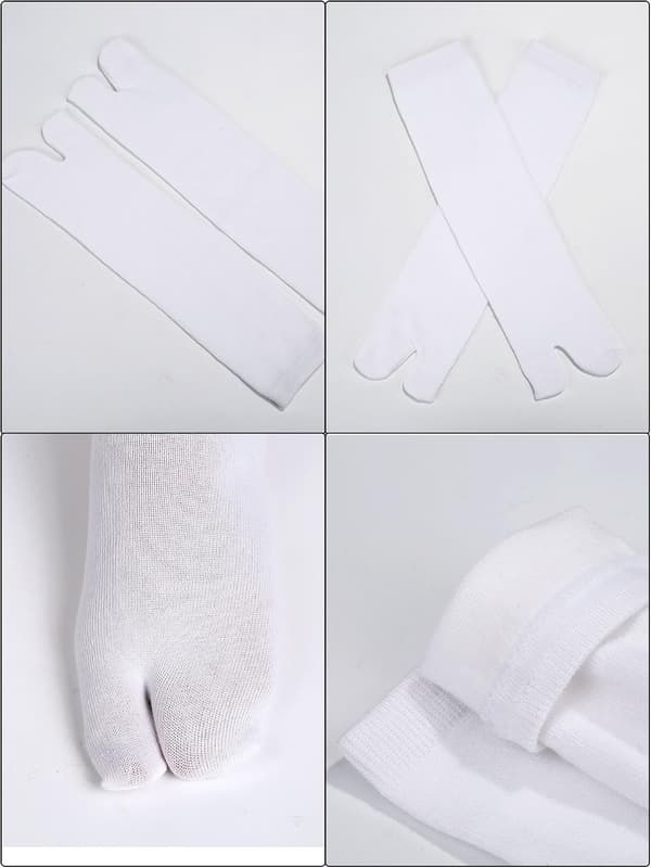 6 par unisex Tabi Flip Flop Sokker Geitesokker Bomull Split Toe Tabi Sokker Elastiske for kvinner og menn, flerfarget