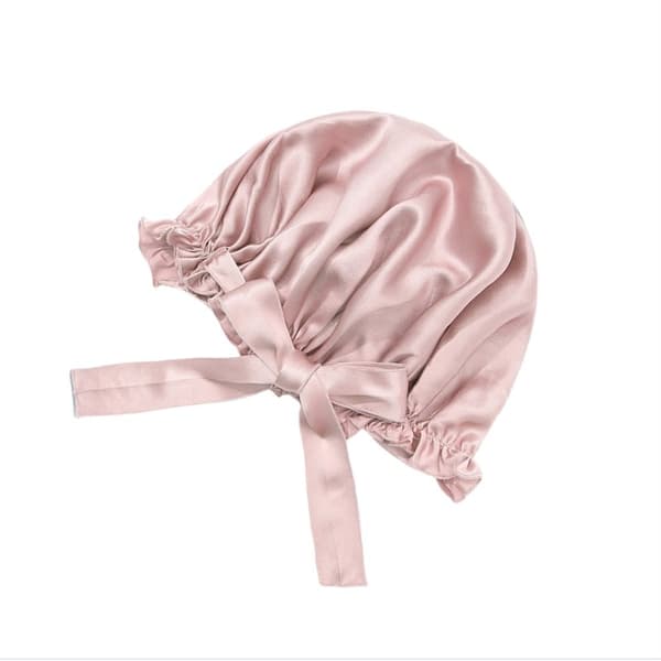 19 Momme Silkehætte - Justerbart remdesign for optimal komfort og beskyttelse af dit hår under søvn Pink Pink