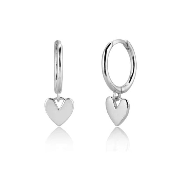 S925 Sterling Silver Hängande Örhängen - Små Huggie Örhängen Med Sött