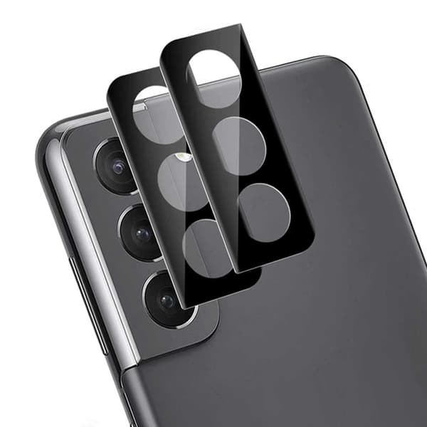 2-pack Full Coverage Galaxy S22 Kameraskydd Glas Svart black