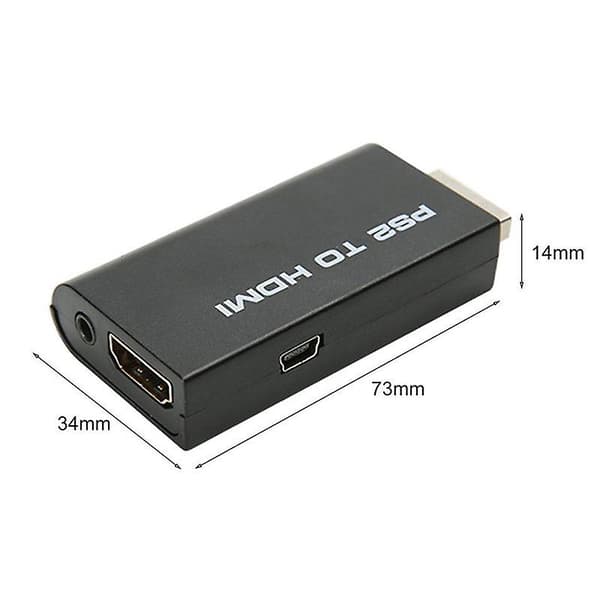For PS2 til HDMI 480i/480p/576i Audio Video Converter Adapter til PSX PS4