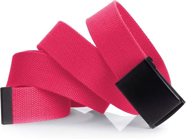 1 STK 110CM Webbing Bælte, Justerbart Åndbart Lærredsbælte Uden Huller Justerbart Design Afslappet Bælte Blå Blue 110cm