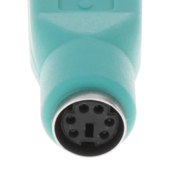 Udskiftning USB Han til PS/2 Hun Konverter Adapter Teal