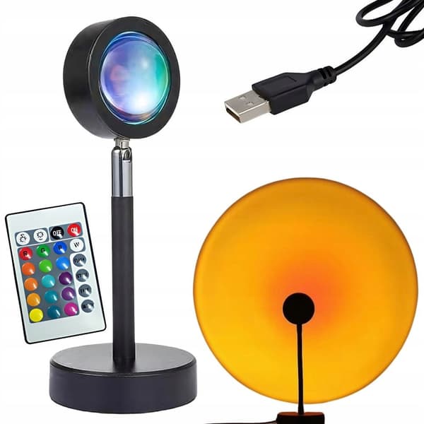 Solnedgangslampe Solnedgangslampe Stemningsbelysning RGB Fjernkontroll