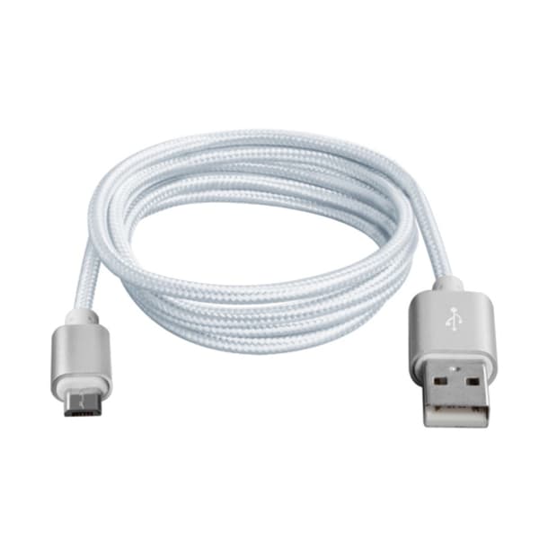 1m Micro-USB Quick Charge 3.0 Laddningskabel vit micro-usb white