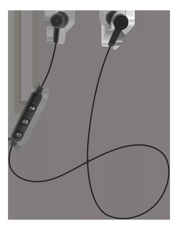 BT110 In-ear BT-hodetelefoner med mikrofon, kontrollknapper, svart