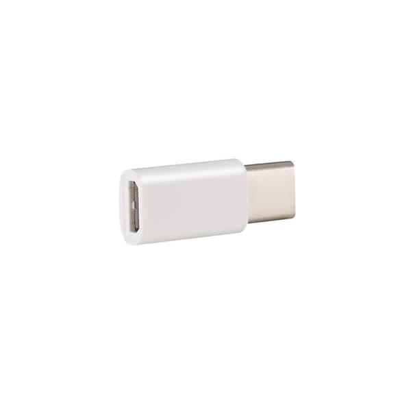 Android Micro USB til USB C OTG Adapter hvid white