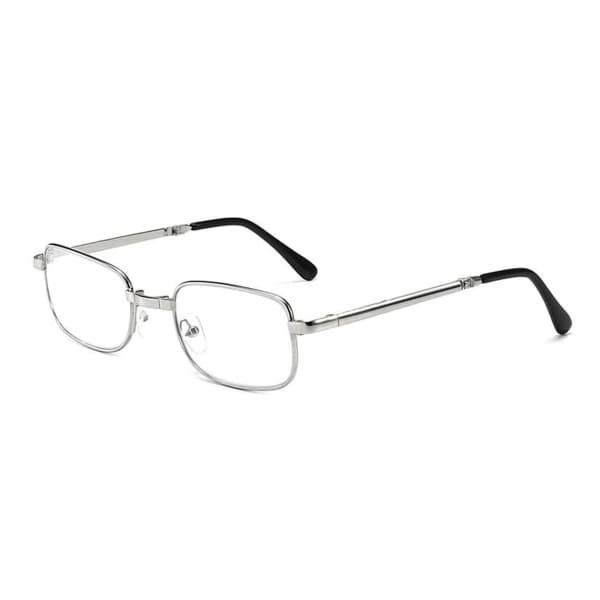 Vikbara läsglasögon med fodral Styrka 3.0 Silver