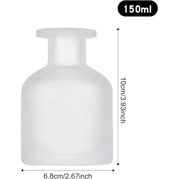 Set med 2 glasdiffusorflaskor, 150 ml tom diffusorflaska för rumsdoft, glasdoftflaskbehållare