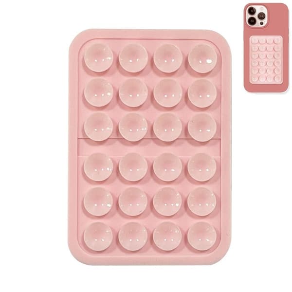 Mobilfäste / hållare med sugkoppar Rosa Pink