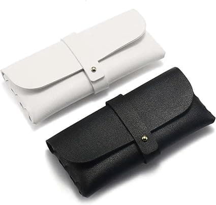 Klassisk bærbar brillepose, solbrilleetui, blødt letvægts UV let at rengøre vaskbart sæt 18*6cm SORT Black