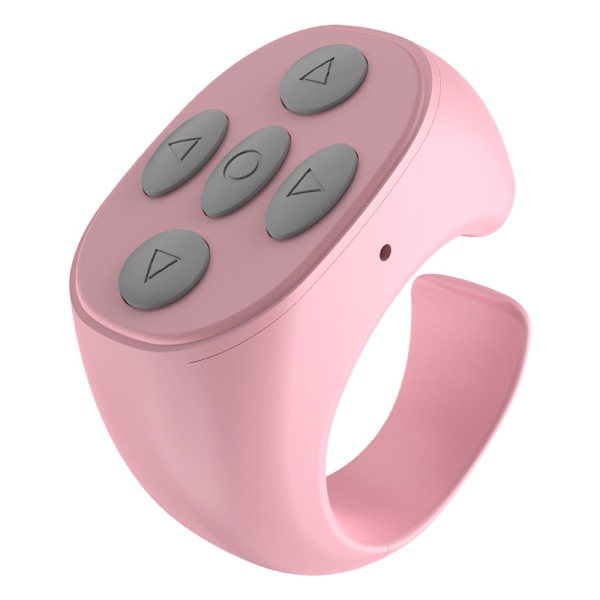Trådlös BT-fjärrkontroll för fingertoppen Multifunktionell bärbar smart sidvändare för att titta på video pink