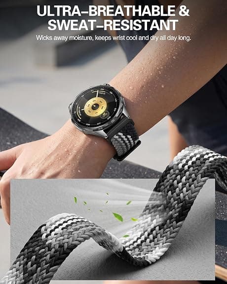 22 mm Quick Release Nylon Urrem til Huawei Watch GT6/5/4/3/2 46 mm, Garmin Forerunner 265/255, Venu4, Samsung Galaxy Watch3 45 mm Gradient Sort
