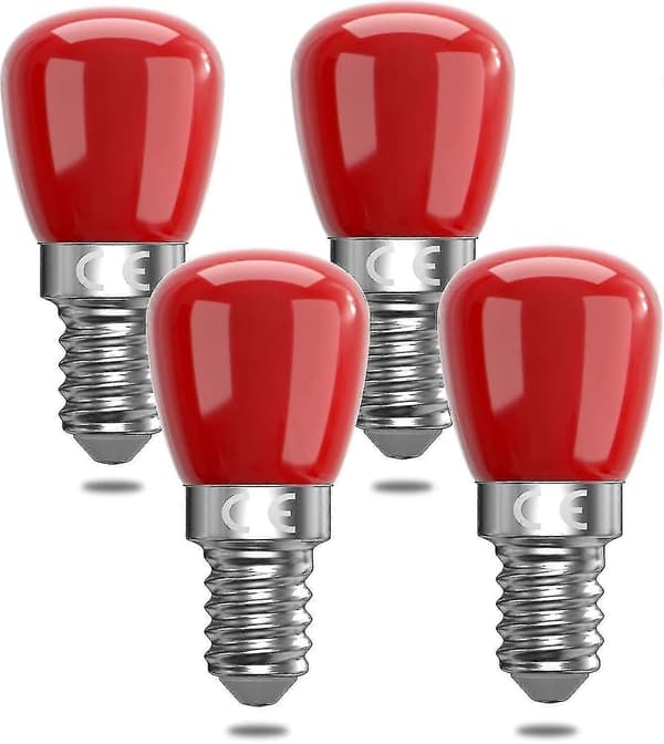 Pakke E14 Røde LED Lyspærer 3w E14, Dekorative Røde E14 LED Pærer, 25w Erstatning, Egnet For Ambient Belysning, Jul