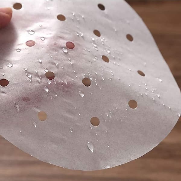 Pakke med 100 perforerte bambusdamperforinger (23 cm) – Egnet for ris, dim sum og airfryere