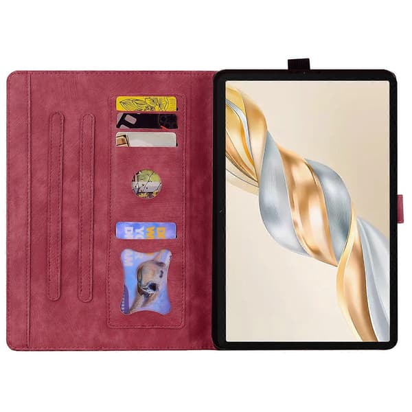For Honor Pad X9a/Pad X9 Pro Etui Kortpladser Læder Tablet Stand Folio Cover Blomst Kat