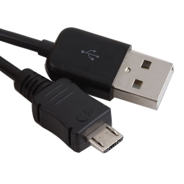 Android Laddkabel USB/Micro USB Spiralkabel (Svart) svart black
