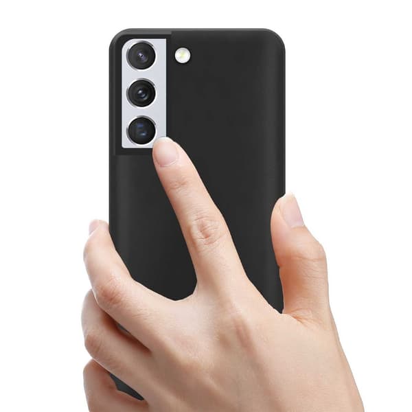 Tyndt Sort Galaxy S21 Plus Cover Mobilcover 1mm TPU sort black