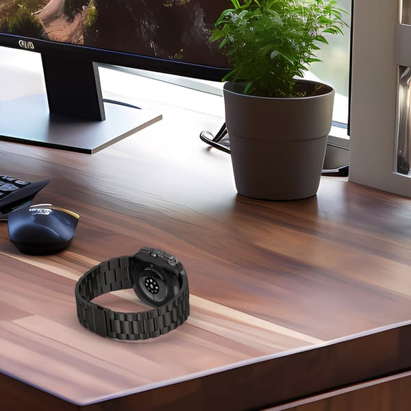 Urrem i stål til Samsung Watch Ultra 47 mm Sort