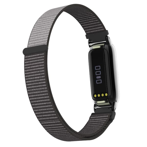 Nylon Loop Armbånd Kompatibel med Fitbit Luxe - Justerbart Sportsbånd Grå Grey