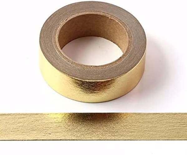 Solid Folie Washi Tejp Dekorativ Självhäftande Maskeringstejp 15mm x 10 Meter