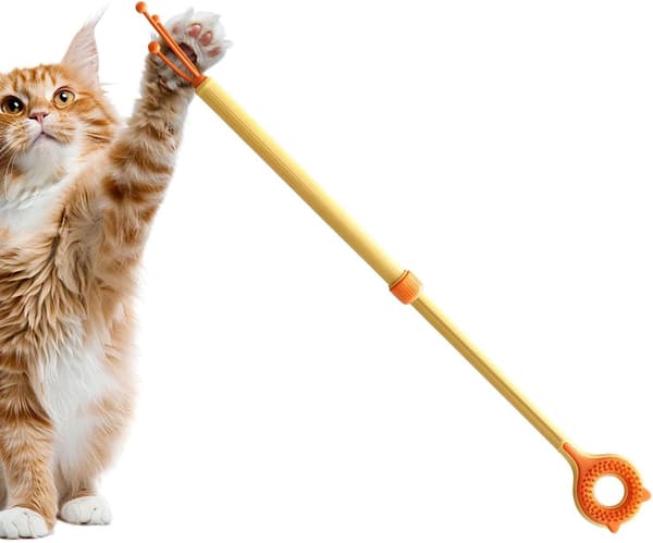 Katthuvudskrapa - PP-harts, 52,5 cm | Massageleksak Gul