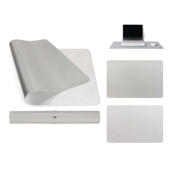 Pöytämatto 80x40cm PU-nahka harmaa gray
