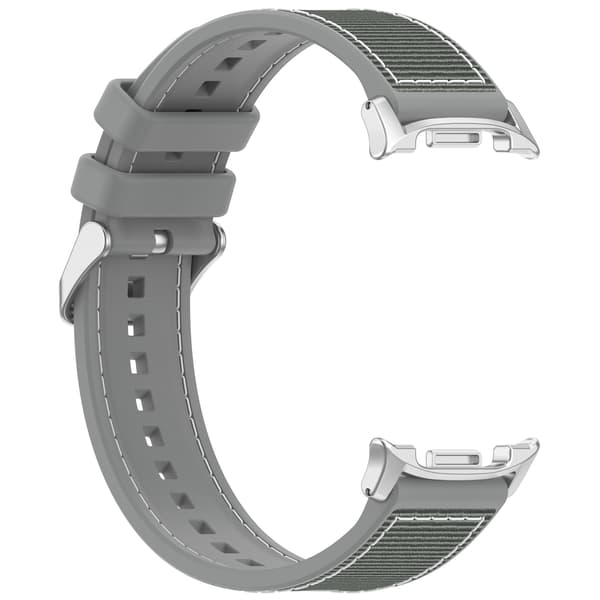 Kudottu nailonranneke Samsung Galaxy Watch8/Classic/Ultra2 -kelloon, harmaa Grey