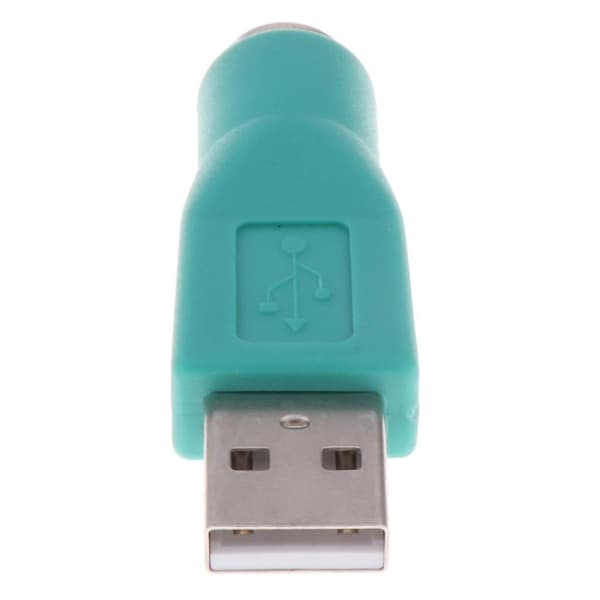 Udskiftning USB Han til PS/2 Hun Konverter Adapter Teal