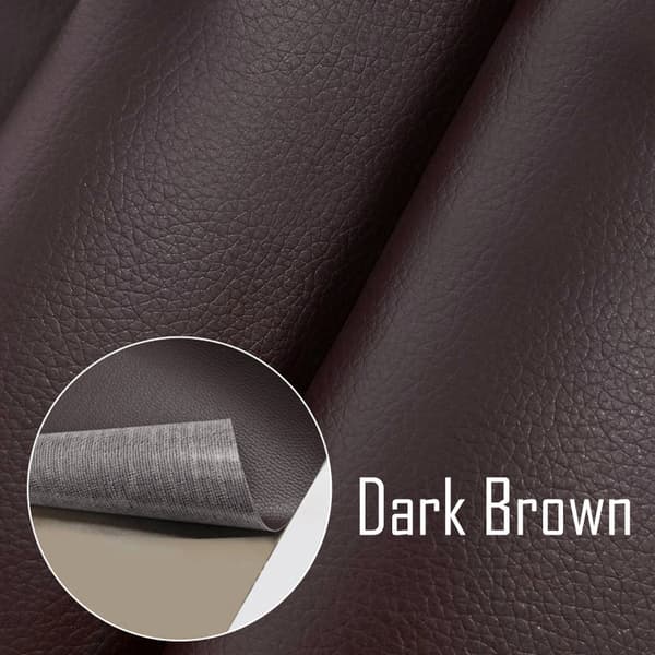 Selvklæbende reparationslap kunstlæder 50x138 cm Mørkebrun DarkBrown
