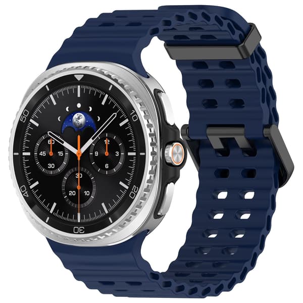 Silikonerem til Samsung Watch8, Watch8 Classic - Ocean Band Design, Komfortabel og Justerbar Blå Blue