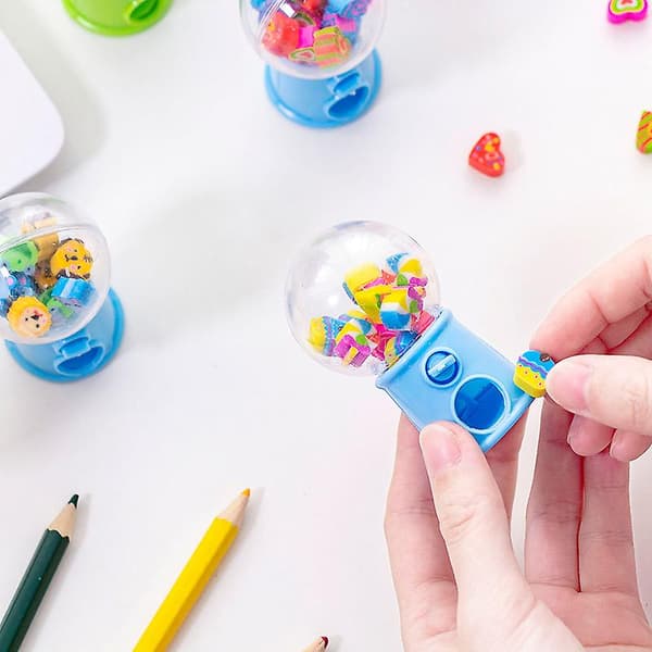 Mini Frukt Gashapon Suddmaskin Sudd Dispenser Barn Skolmaterial Barnpresent