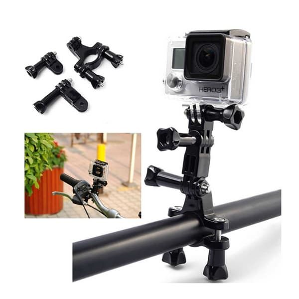 Universal cykelmontering GoPro Action Kamera POV til cykelstyr sort black