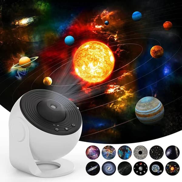 Stjerneprojektor med Planetarium LED Galaxy Lampe hvit white