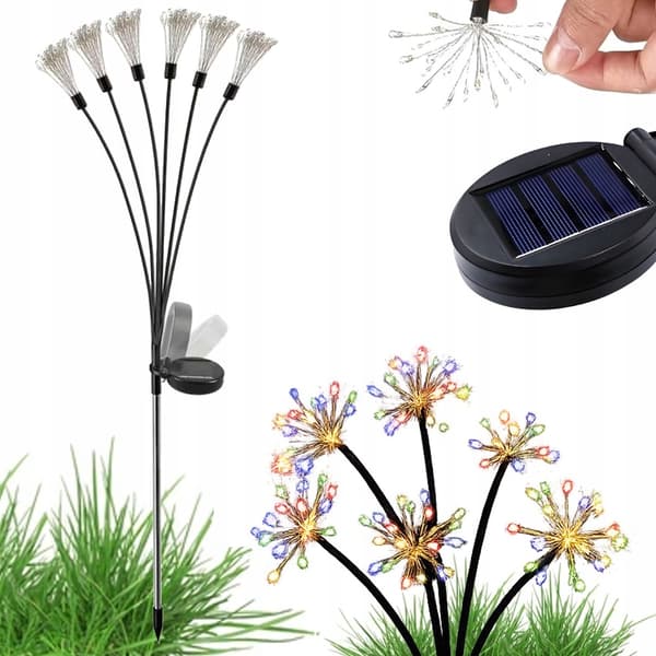 Aurinkokennovalot Ilotulitus 2 kpl – LED-puutarhavalaistus monivärisellä valolla