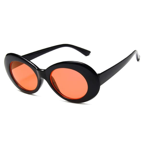 Sorte store runde retro solbriller lyse glas sorte black