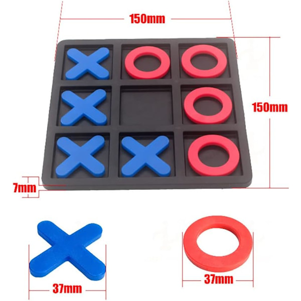Tic Tac Toe Brädspel, Tic Tac Toe Familjespel, Klassiskt Brädspel, Klassiskt Familjespel, för Barn, Plast Tic Tac Toe Spel