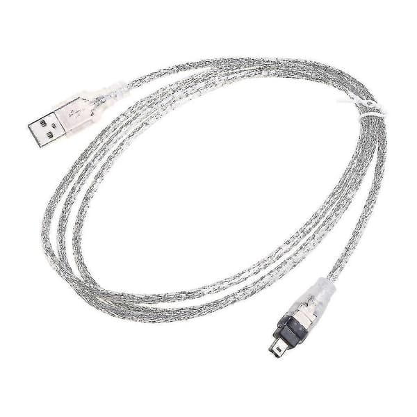 1 stk. USB til Firewire IEEE 1394 4p 4-pinners Ilink Adapterkabel Ledning Zzj