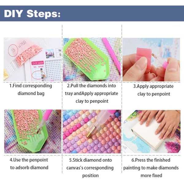 5D DIY Diamantmålning Kit för Vuxna, Full Borr Rund Diamantmålning, för Hemvägg Dekoration 12x16 tum Underlandet (Grön)