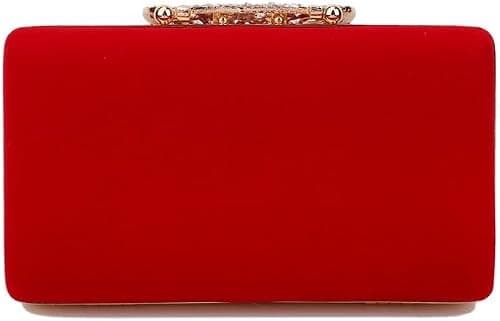 Fjärilskvällsväska för kvinnor Glänsande kvällsväska Plånböcker Underbara handväskor för fest Bröllop RÖD Red