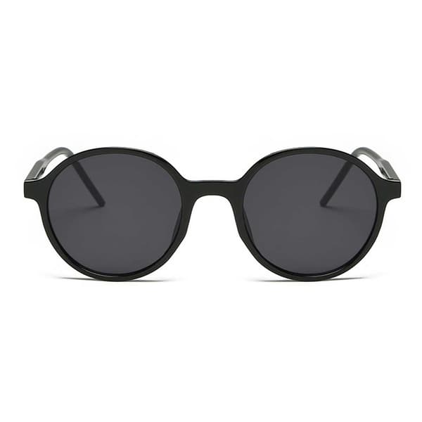 Runda svarta solglasögon Retro svarta black