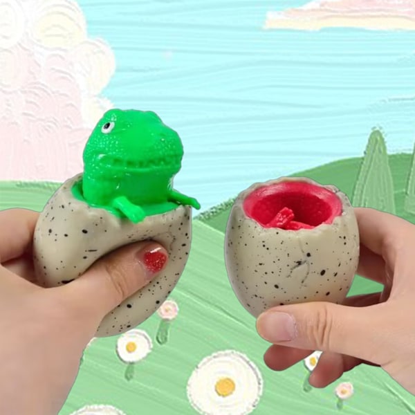 3 st Set Klämleksaker Squishes Leksak Dekompression Färgglad Ond Dinosaurie Poppar Ut Ägg Klämleksaker, Sensoriska Fidget Leksaker, Stresslindring