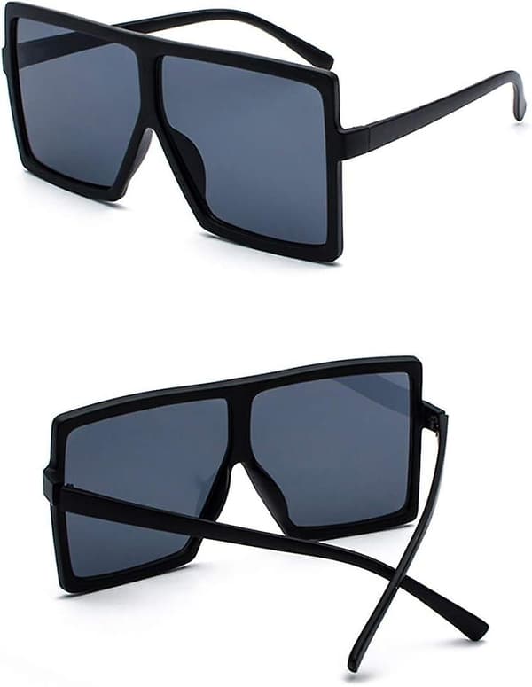 Oversized firkantede solbriller til kvinder, flad top, mode shades