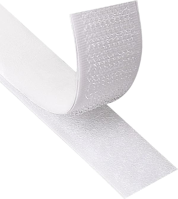 Velcro med selvklæbende tape Hvid 2 cm / 8 m Hvid 2 cm / 8 m White