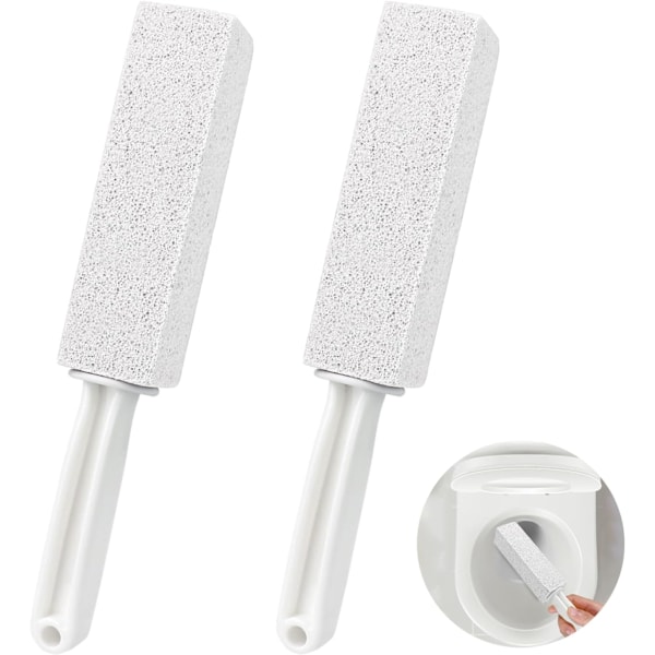 2-pack Pimpsten Rengöringssten med Handtag, Toalettrengöring och Hårdvattenring Rost Grill Stekbordsrengörare