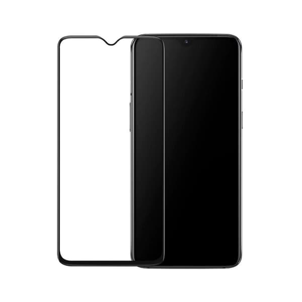 OnePlus 7 Pro Full Coverage HD skjermbeskytter karbonfiber herdet glass svart