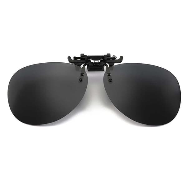Clip-on Aviator Solbriller Pilotbriller Sort sort black